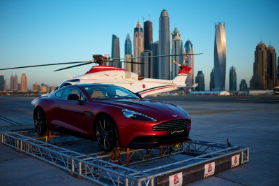 Behind the Scenes, UAE, Dubai, Sky Dive Dubai, Dubai Marina,
 Aston Martin centennial event