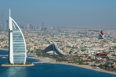 Aerials, UAE, Dubai, Burj Al Arab, Jumeirah Beach Hotel, beach