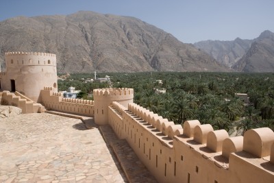 Architecture, Oman, Fort, mountain, oasis
