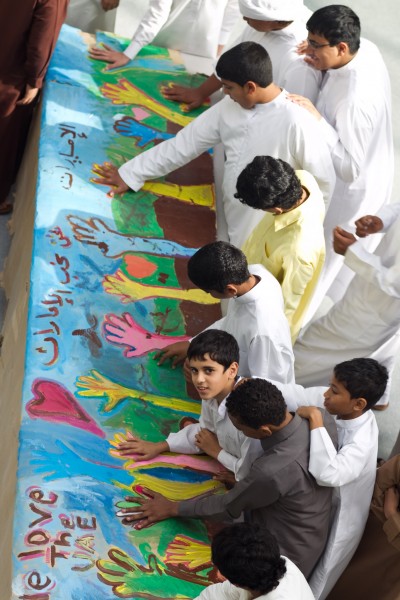 Children, UAE, painting