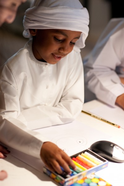 Children, UAE, drawing
