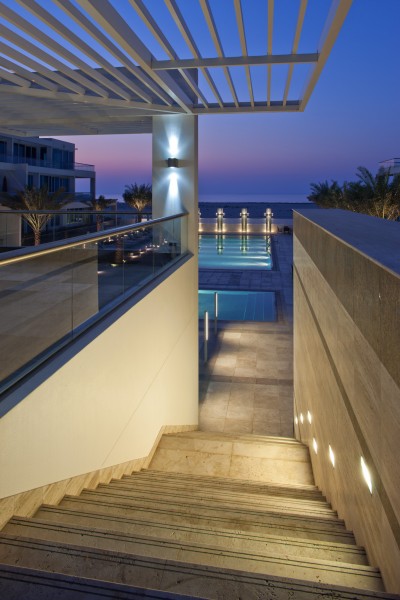 Architecture, UAE, Dubai, Residence Compound with Pool near the Beach